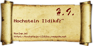 Hochstein Ildikó névjegykártya