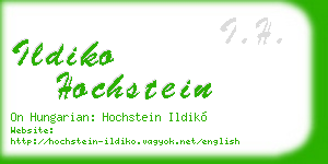 ildiko hochstein business card