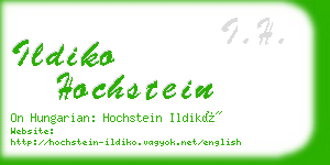 ildiko hochstein business card